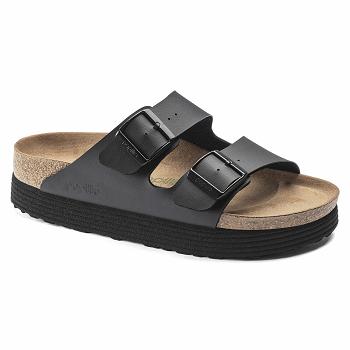 Dámské Arizona Birkenstock Papillio Platformy Vegan Birko Flor Černé | CZ 9RVD